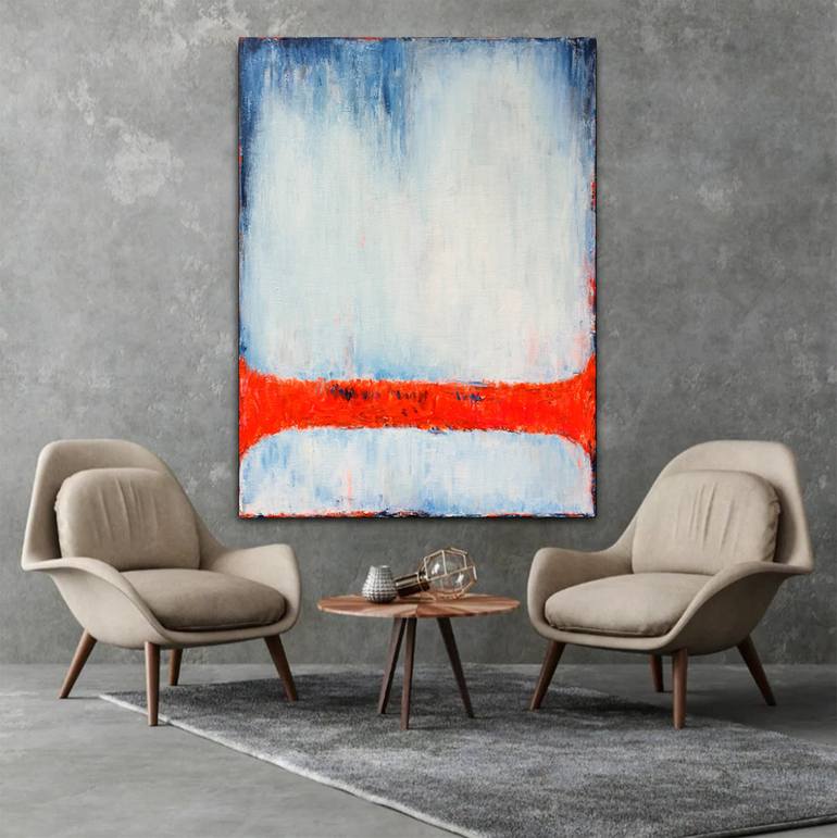 Original Abstract Expressionism Abstract Painting by Leon Grossmann