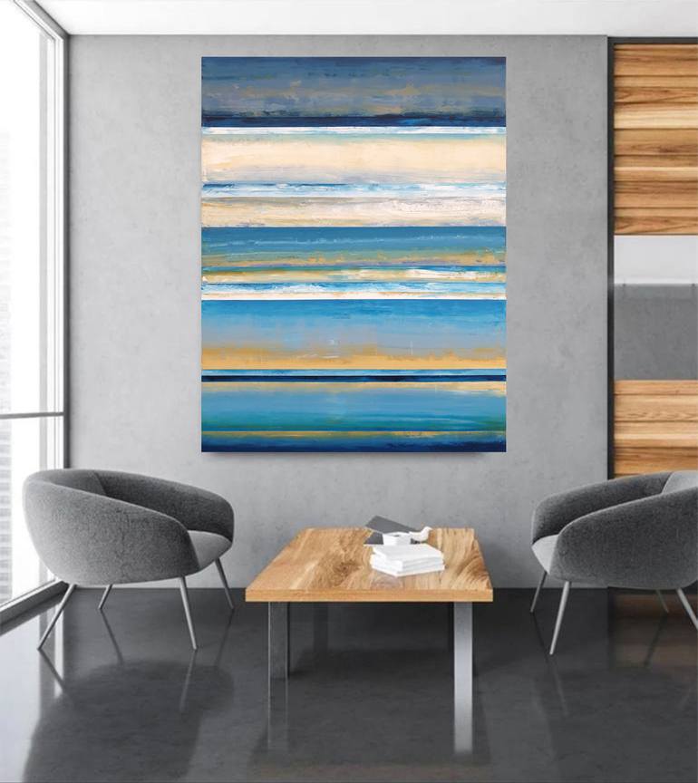 Original Abstract Expressionism Abstract Painting by Leon Grossmann