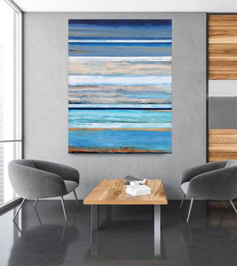 Original Art Deco Abstract Painting by Leon Grossmann