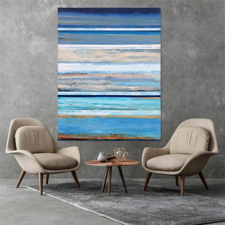 Original Art Deco Abstract Painting by Leon Grossmann