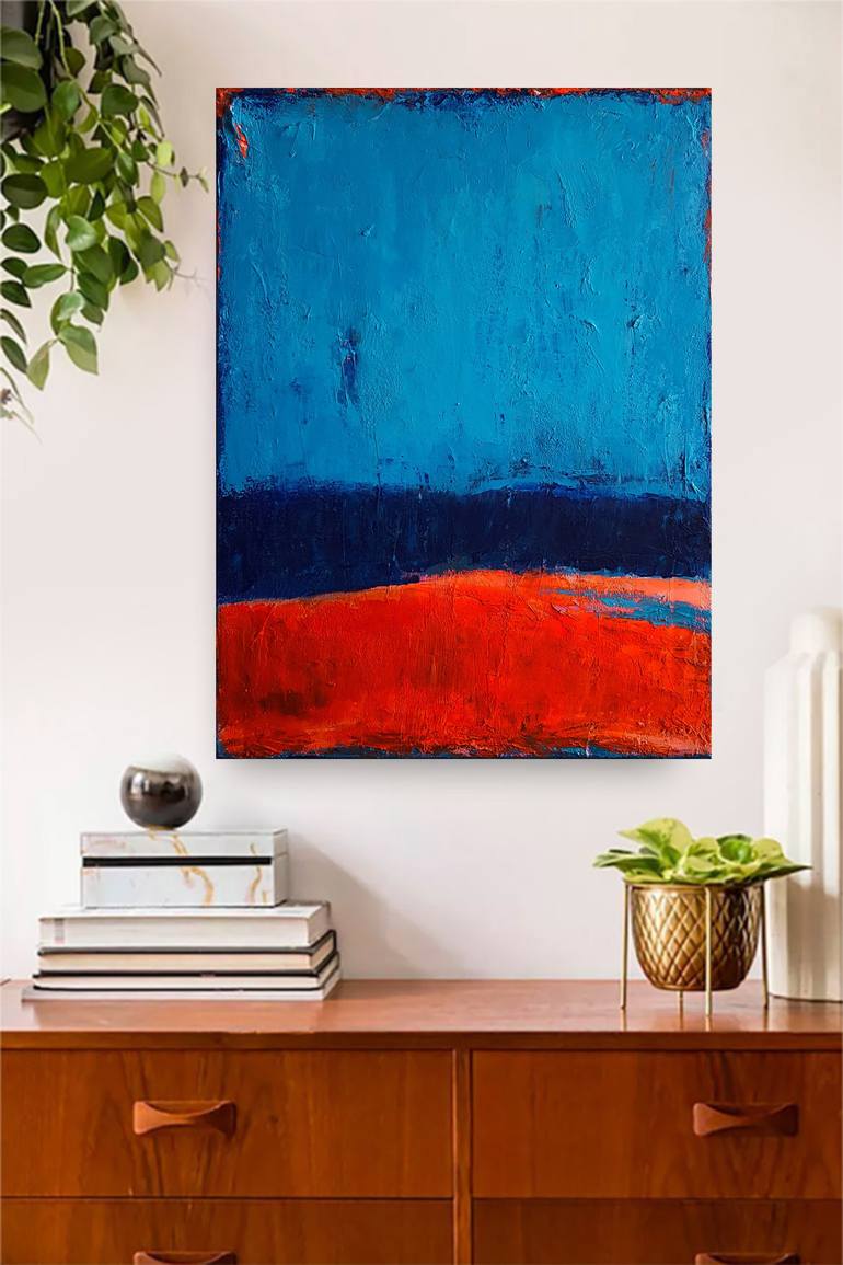Original Abstract Expressionism Abstract Painting by Leon Grossmann