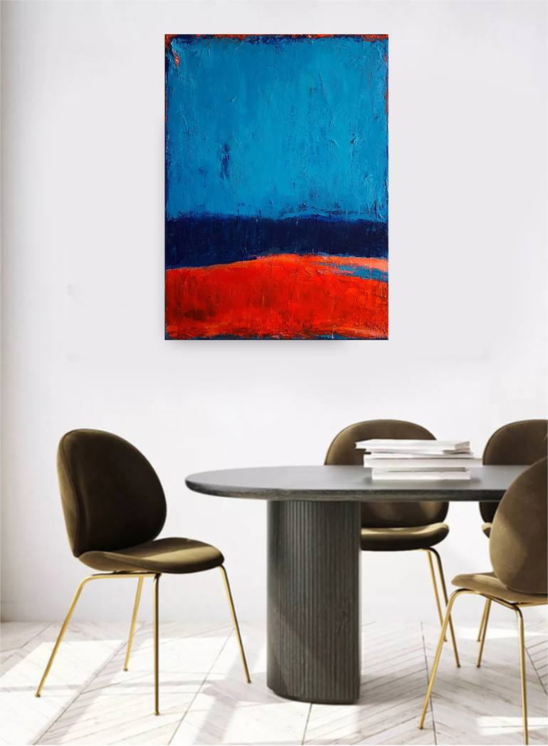 Original Abstract Expressionism Abstract Painting by Leon Grossmann