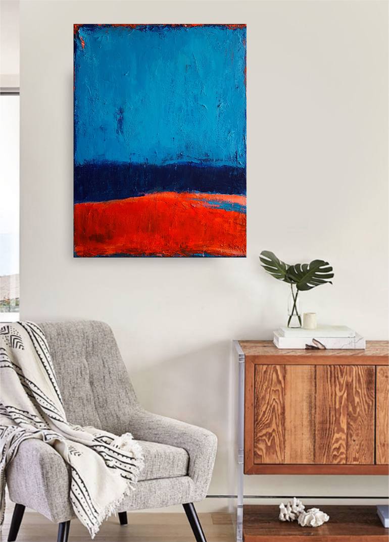 Original Abstract Expressionism Abstract Painting by Leon Grossmann
