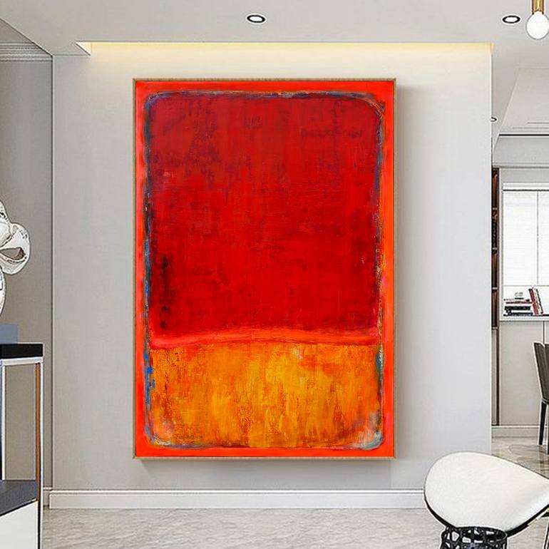 Original Abstract Expressionism Abstract Painting by Leon Grossmann