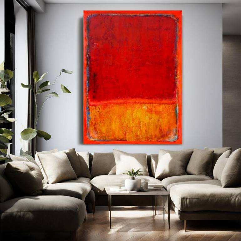 Original Abstract Expressionism Abstract Painting by Leon Grossmann