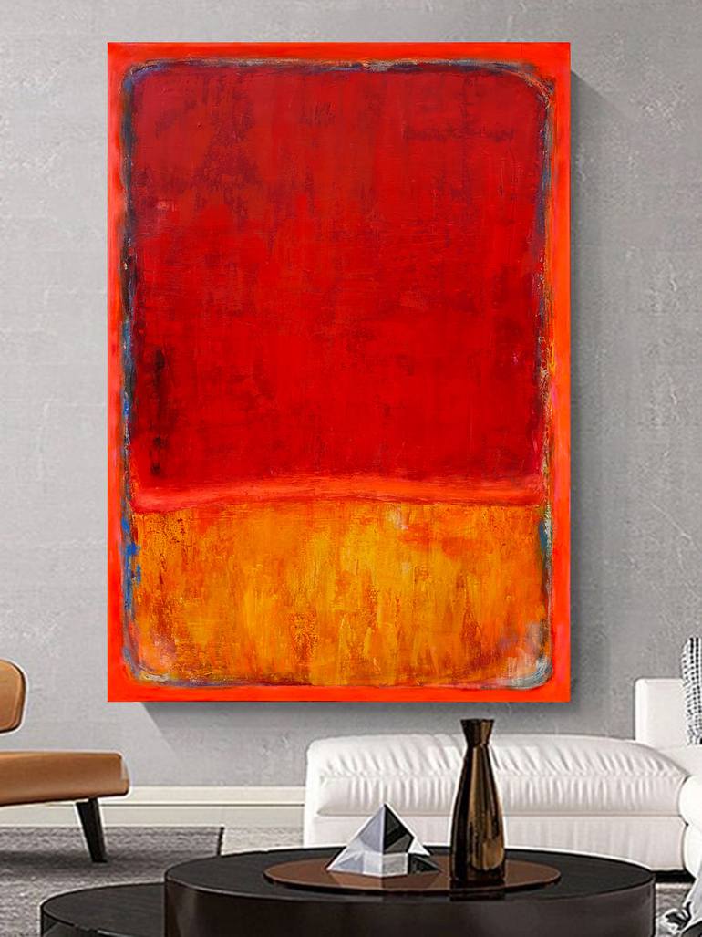 Original Abstract Expressionism Abstract Painting by Leon Grossmann