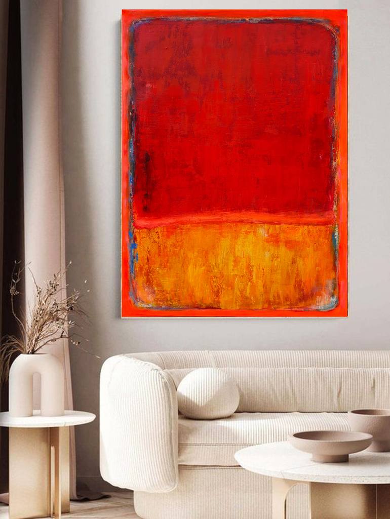 Original Abstract Expressionism Abstract Painting by Leon Grossmann