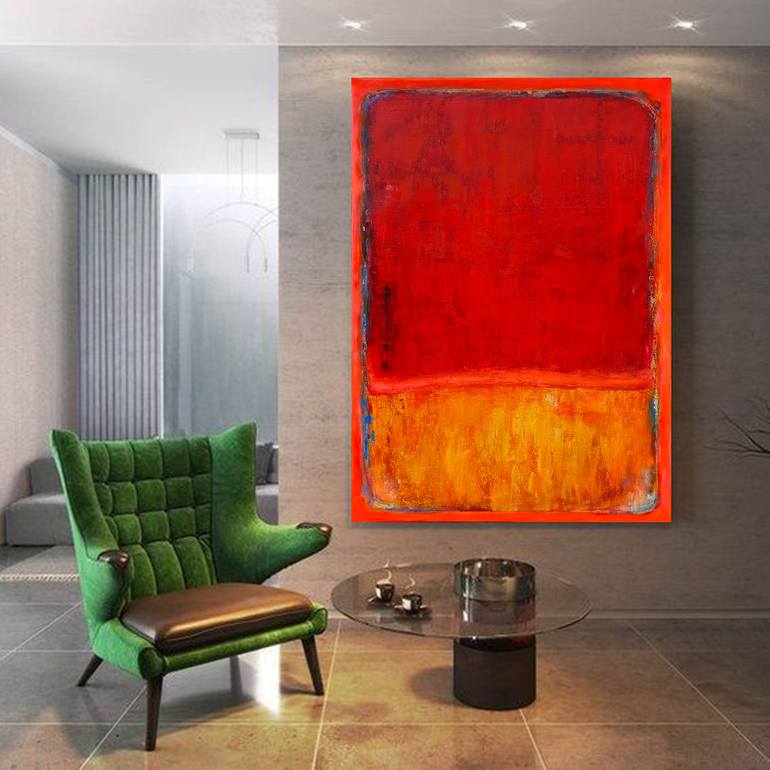 Original Abstract Expressionism Abstract Painting by Leon Grossmann