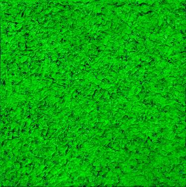 Neon Green Painting, The Garden of Love is Green, Jalaluddin Rumi thumb