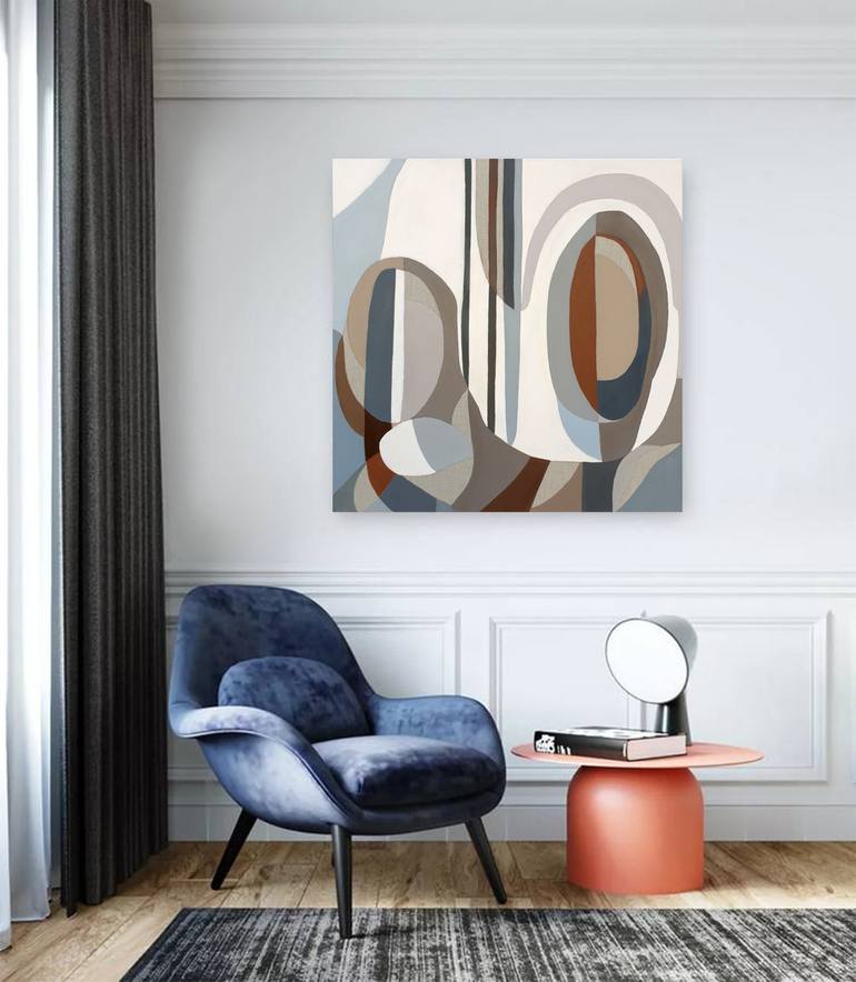 Original Abstract Painting by Leon Grossmann