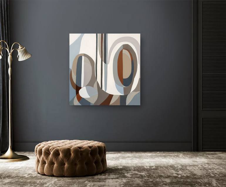 Original Abstract Painting by Leon Grossmann