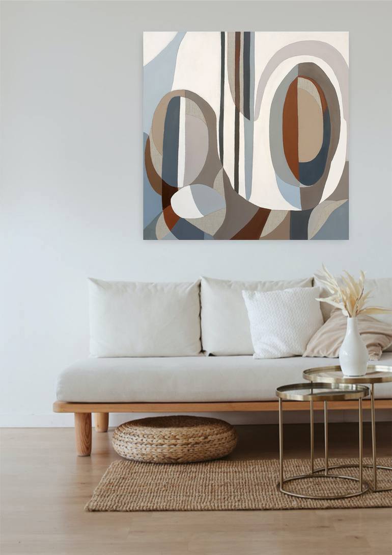 Original Abstract Painting by Leon Grossmann