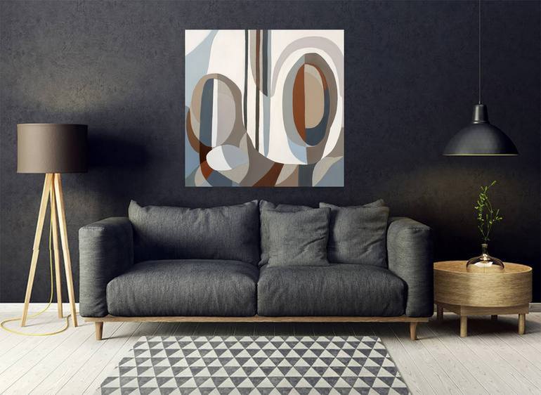 Original Abstract Painting by Leon Grossmann