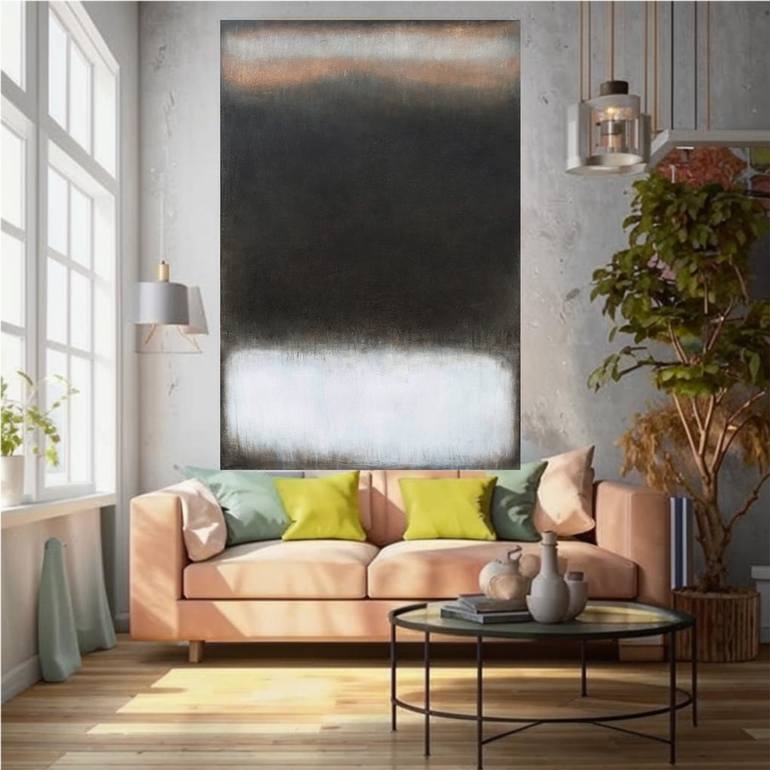 Original Abstract Expressionism Abstract Painting by Leon Grossmann