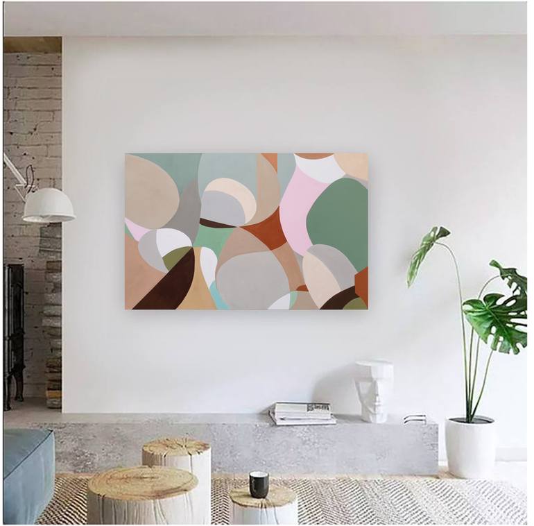 Original Abstract Expressionism Abstract Painting by Leon Grossmann