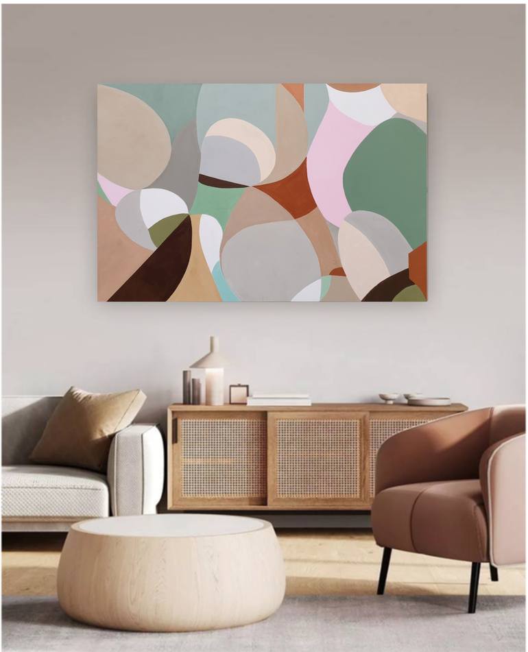 Original Abstract Expressionism Abstract Painting by Leon Grossmann