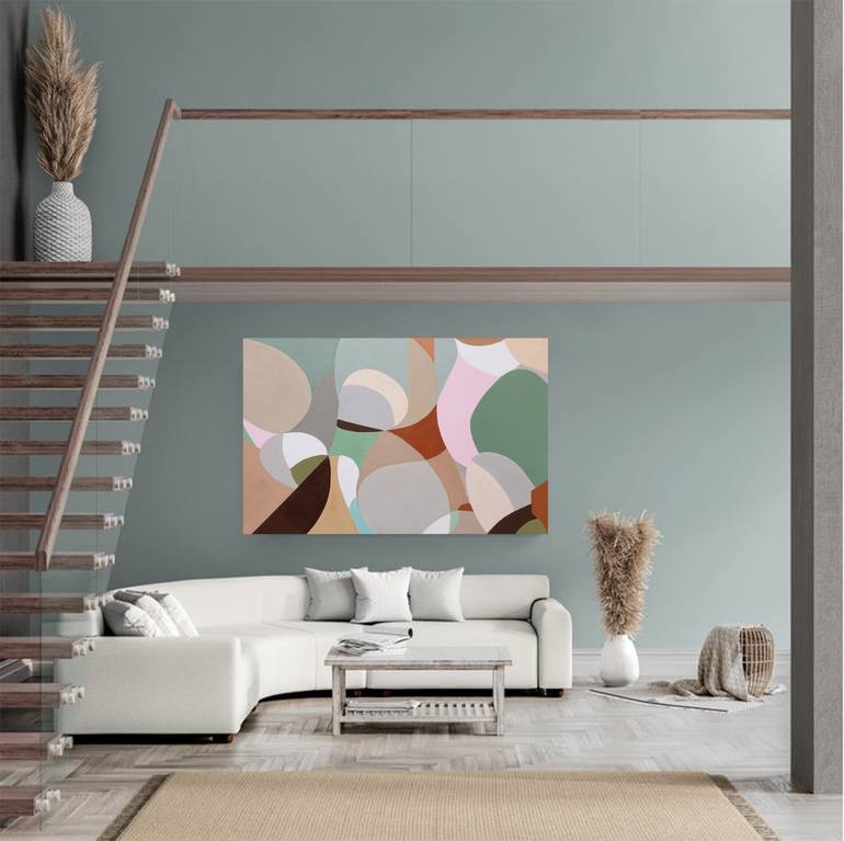 Original Abstract Expressionism Abstract Painting by Leon Grossmann