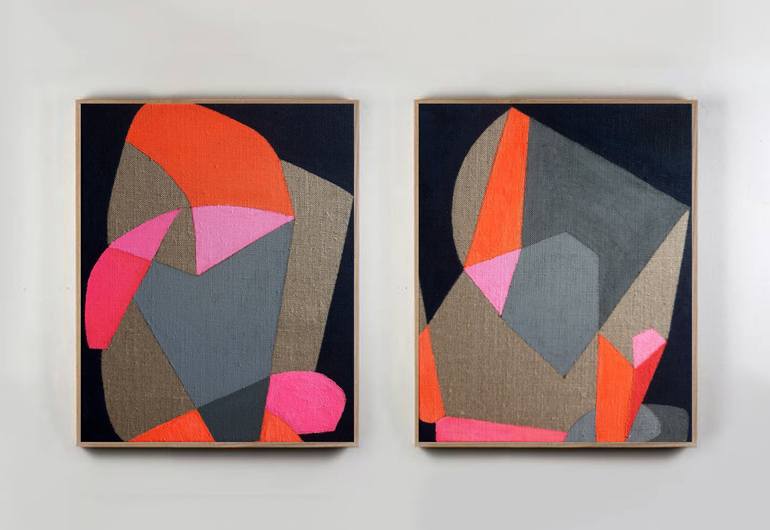 Original Art Deco Abstract Paintings by Leon Grossmann