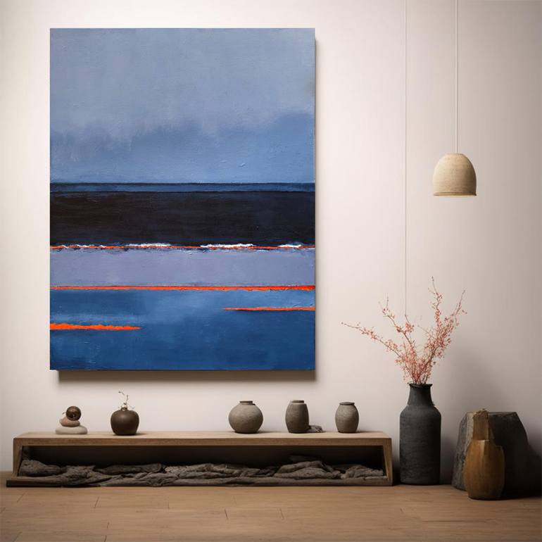 Original Art Deco Abstract Painting by Leon Grossmann