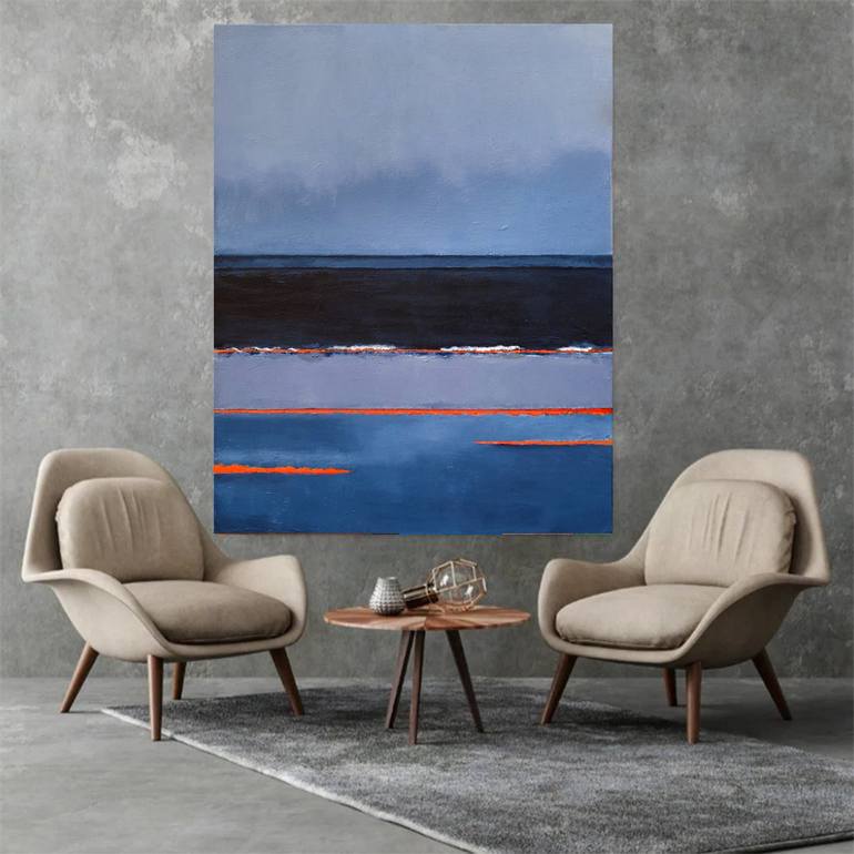 Original Art Deco Abstract Painting by Leon Grossmann