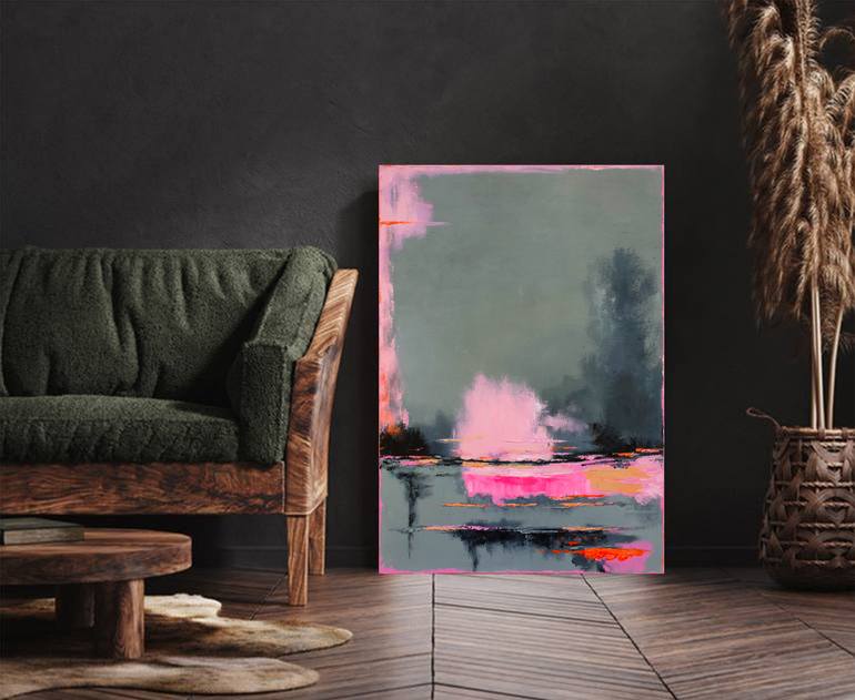 Original Art Deco Abstract Painting by Leon Grossmann