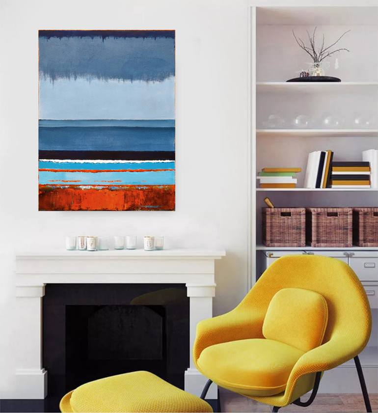 Original Art Deco Abstract Painting by Leon Grossmann