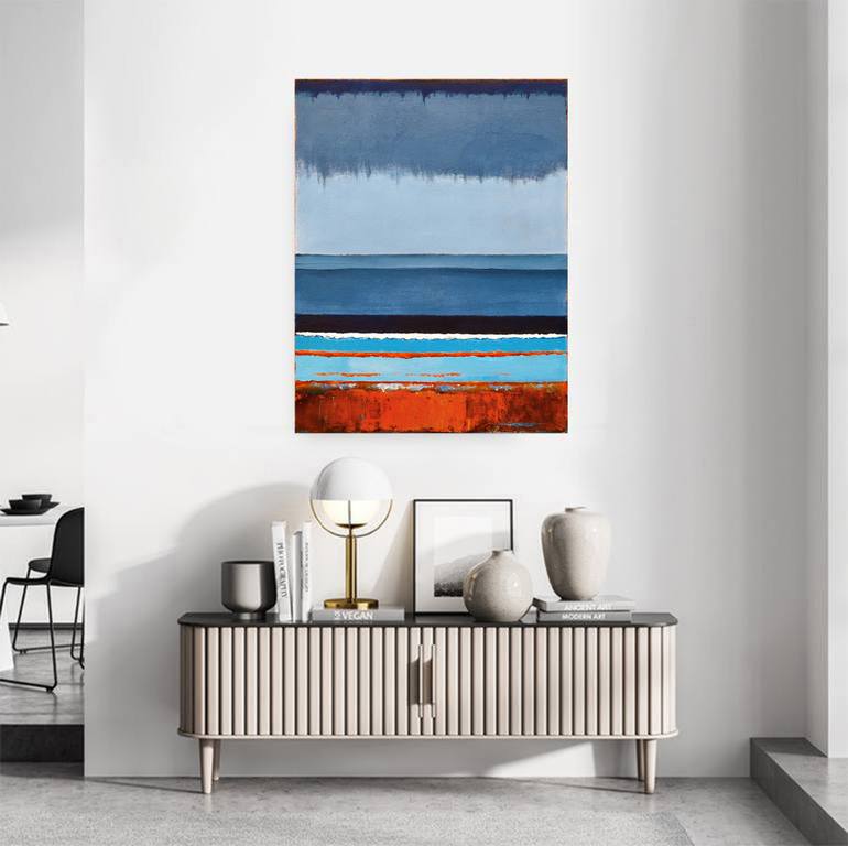 Original Art Deco Abstract Painting by Leon Grossmann