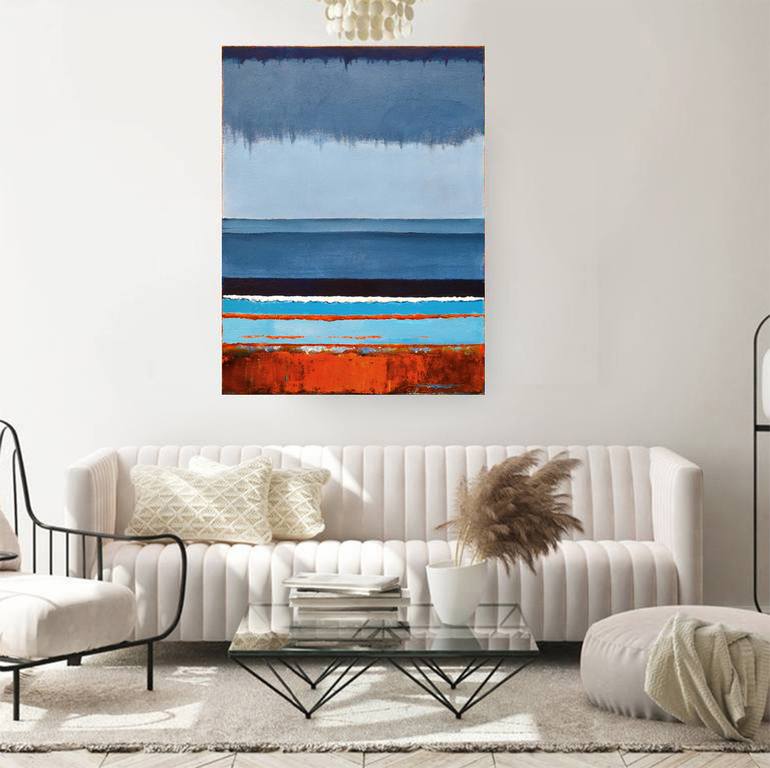 Original Art Deco Abstract Painting by Leon Grossmann