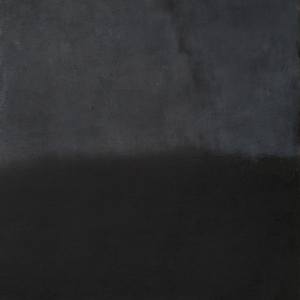 Black Grey Abstract Painting, Mystical Path in unknown space