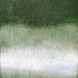 Green Grey Abstract Painting, A walk in the quiet Forest, Rothko