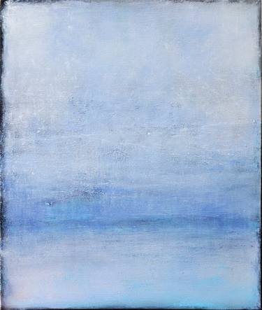 White Blue Abstract Painting, Blue Reflection, Abstract thumb