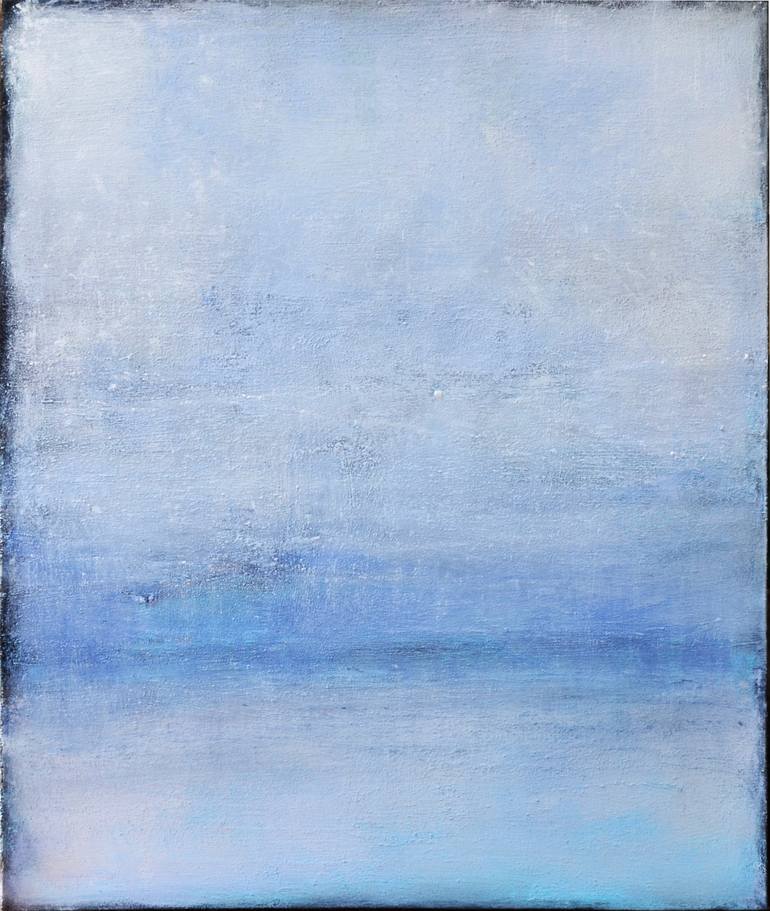 Blue Reflection Abstract Painting by Leon Grossmann | Saatchi Art