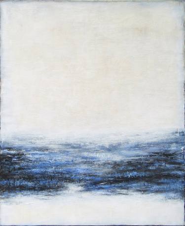 Blue White Abstract Painting. Abstract Landscape thumb