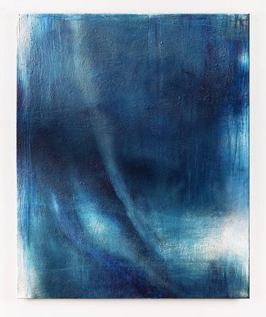 Sea Abstract Painting. Blue White thumb