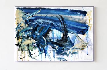 Blue Sea Abstract Painting. Zen Study thumb