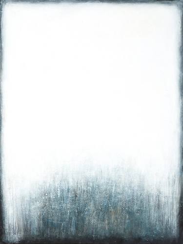 White Grey Abstract Painting. spirit of tranquility, Minimalism thumb