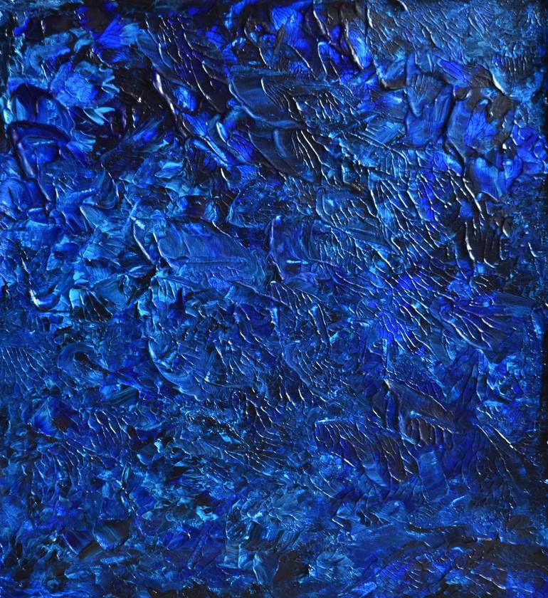 Homage to Yves Klein. Blue Abstract Painting by Leon Grossmann | Saatchi Art