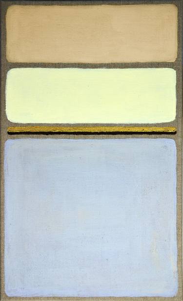 Homage to Rothko.Yellow Beige Gold Grey Abstract thumb