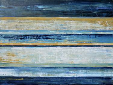 Blue Grey Abstract Painting, Ocean Abstract thumb