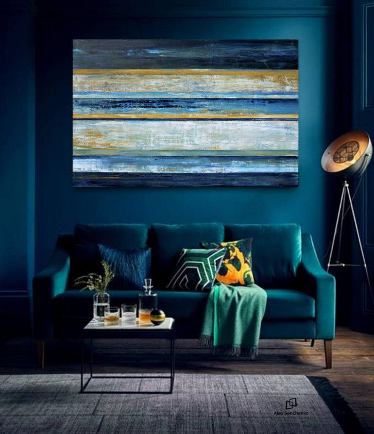 Original Abstract Expressionism Abstract Painting by Leon Grossmann