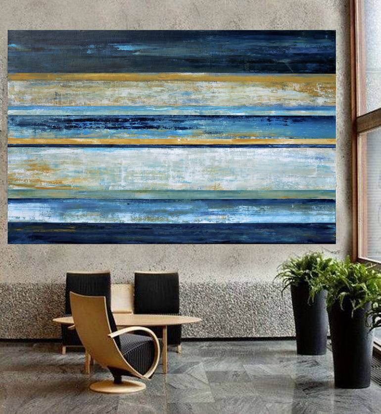 Original Abstract Expressionism Abstract Painting by Leon Grossmann