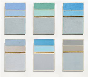 Homage to Rothko. Set of 6 Painting. Ocean, Forest. Textured thumb
