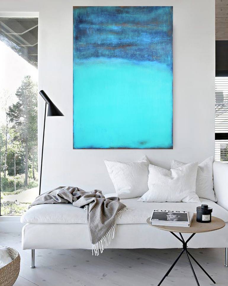 Original Abstract Expressionism Abstract Painting by Leon Grossmann