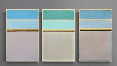 Homage to Rothko. Triptych. Stillness Ocean, Green Forest thumb
