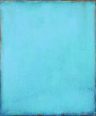 Mint Blue Abstract Painting. Meditation. Infinity Morning thumb