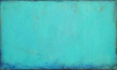 Mint Blue Abstract Painting. A Lovely Day. Meditation. Teal thumb