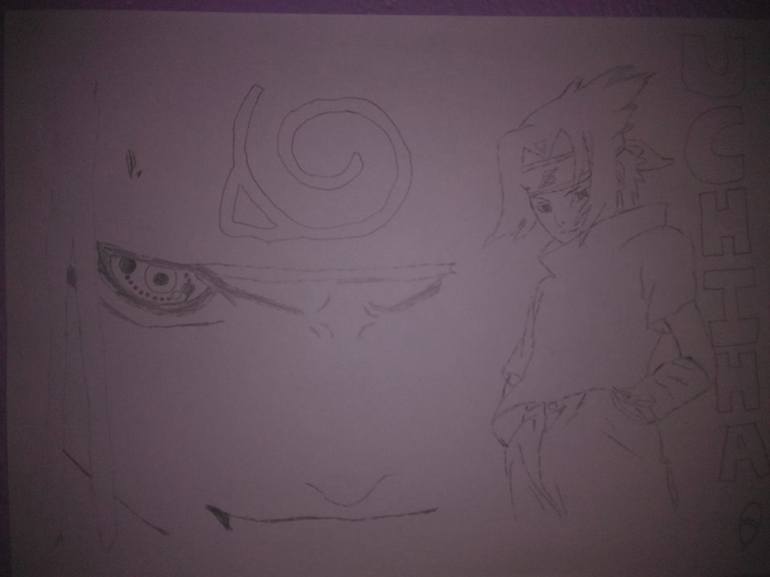 sasuke vs naruto drawings in pencil