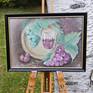 Can you feel the smell of grapes and sun on your face? This artwork was made under impression of summer time in France. It is simple but nice and romantic. Suitable for all interiors. Framed. Ready to hang.