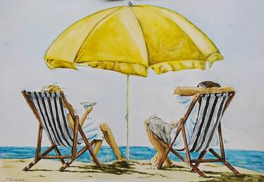 Original Impressionism Beach Paintings by Svetlana Vorobyeva