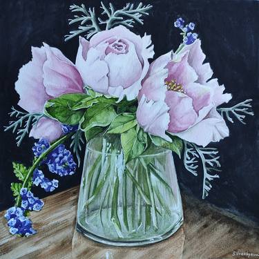 Original Figurative Floral Paintings by Svetlana Vorobyeva